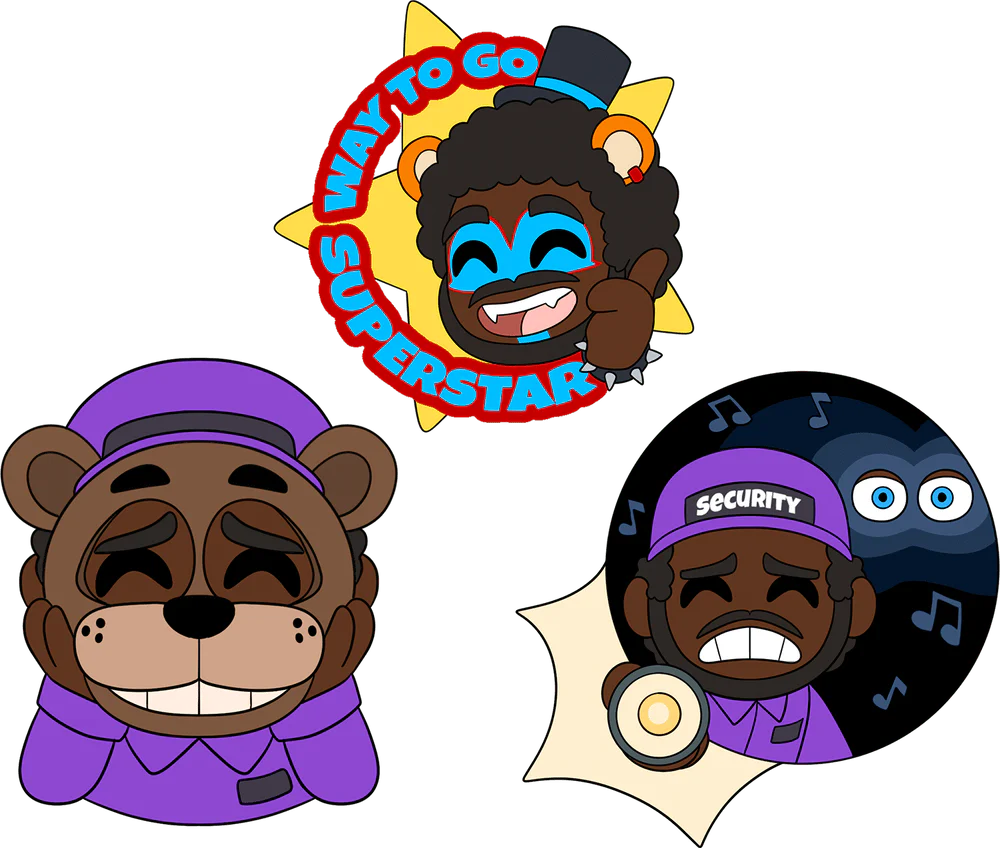 CoryxKenshin x FNAF Pin Set