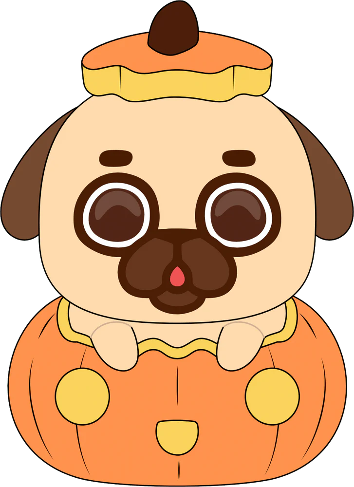 Halloween Puglie Plush (9in)