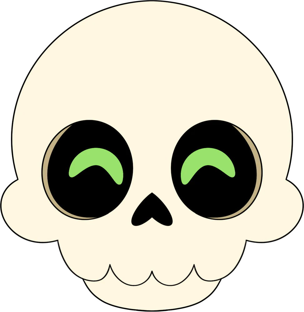 Halloween Skull Stickie (6in)