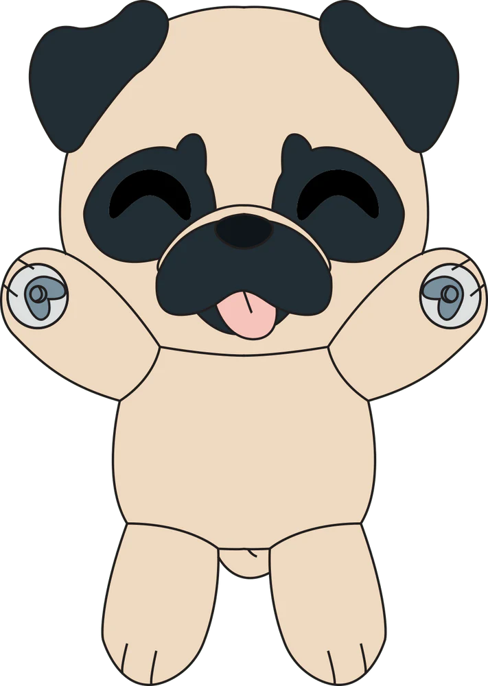 Pug Splatt Plush (9in)