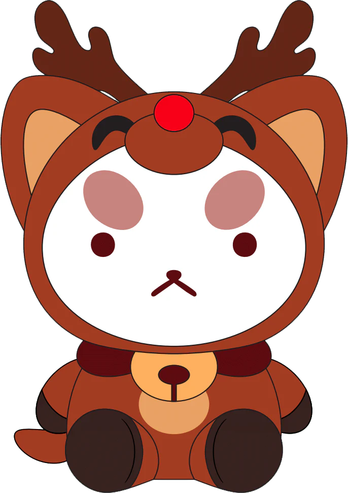 Reindeer Puppycat Plush (9in)