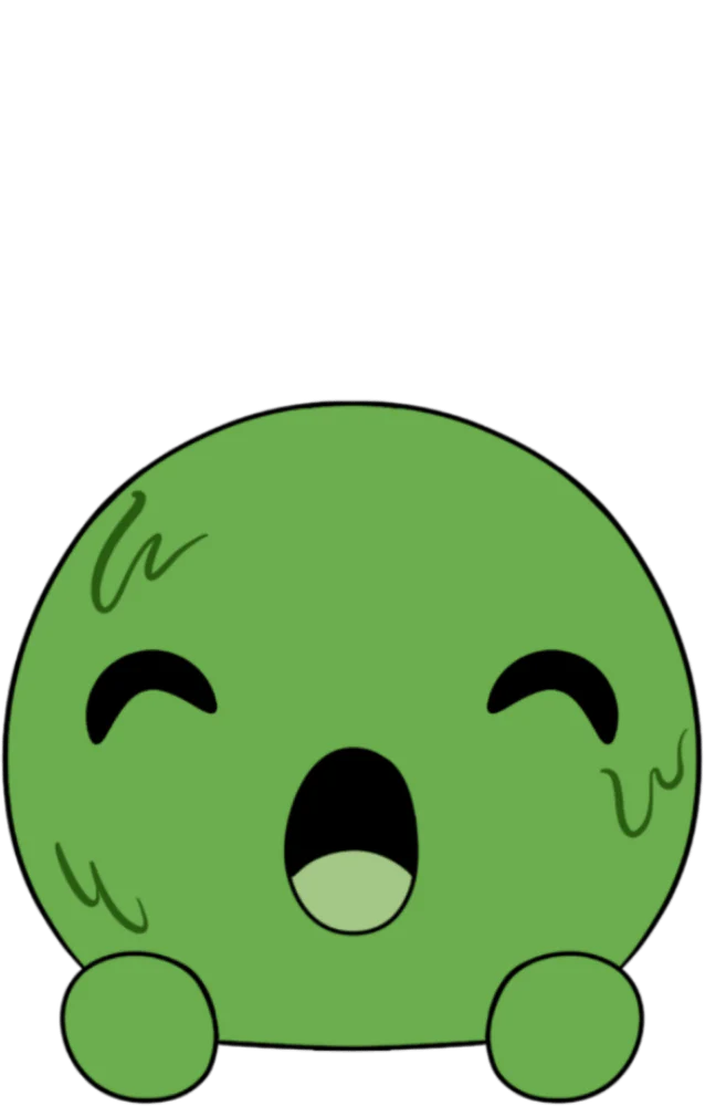 Surprised Slimecicle Stickie (6in)